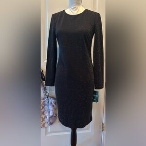 LAUREN RALPH LAUREN Shimmer Black dress Size 0 (PTP 17“) NWT